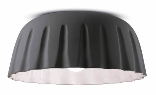 Plafon ceramiczny matowy Ferroluce C2572 Grigio Nerastro Madame Gres Deco