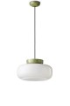 Lampa wisząca szklana ceramiczna Ferroluce C2743 Verde+Bianco Latte Salvia Maracana Deco