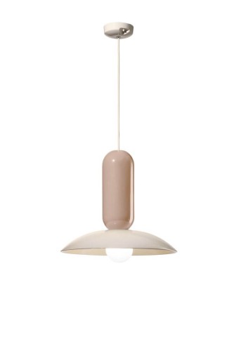 Lampa ceramiczna Ferroluce C2630 Crema+Grigio Sabbia Pau Deco