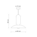 Lampa ceramiczna Ferroluce C2630 Turchese+Arancio Poke Pau Deco