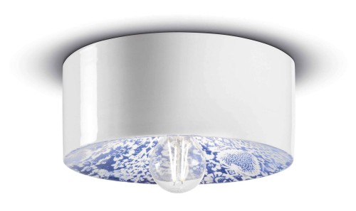 Plafon z ceramiki Ferroluce C1793 Ming Blu PI Deco