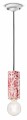 Lampa z ceramiki mat i blask wisząca Ferroluce C2501 Ming Rosso PI Deco