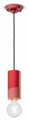 Lampa z ceramiki mat i blask wisząca Ferroluce C2501 Rosso Corallo PI Deco
