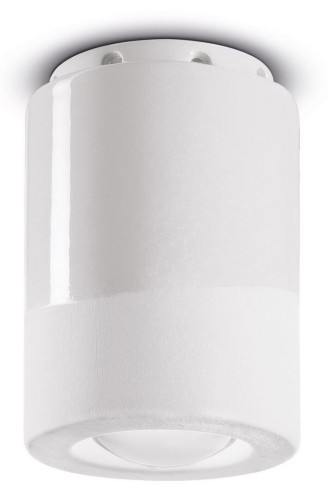 Lampa sufitowa ceramiczna punktowa Ferroluce C985 Bianco Grezzo PI Deco
