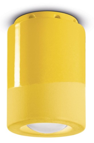 Lampa sufitowa ceramiczna punktowa Ferroluce C985 Giallo Limone PI Deco