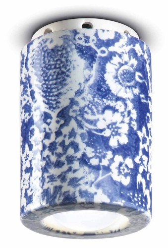 Lampa sufitowa ceramiczna punktowa Ferroluce C985 Ming Blu PI Deco