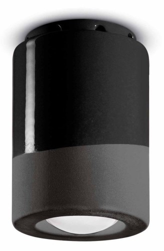 Lampa sufitowa ceramiczna punktowa Ferroluce C985 Nero Carbone PI Deco