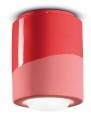 Lampa ceramiczna sufitowa punktowa Ferroluce C986 Rosso Corallo PI Deco