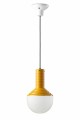 Lampa wisząca z kulistym kloszem Ferroluce C2730 Giallo Selaron Deco