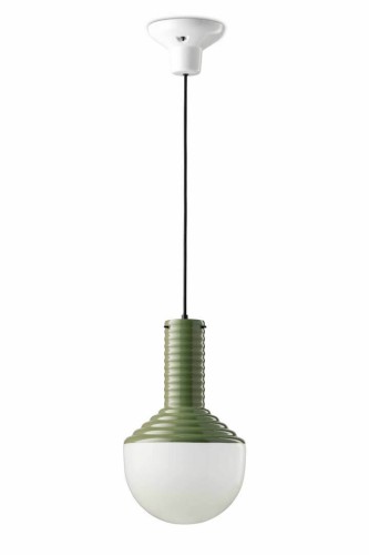 Lampa wisząca z kulistym kloszem Ferroluce C2730 Verde Salvia Selaron Deco