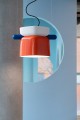 Lampa wisząca z ceramiki Ferroluce C2791 SM.Bianco + Arancio Volpe Yakitori Deco