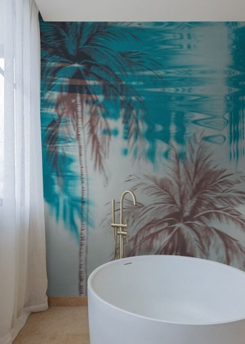 Fototapeta tropikalne odbicie Wall&Deco WET_DF2501 De Focus WET SYSTEM 2025