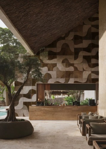 Fototapeta geometryczne fale Wall&Deco OUT_CS2501 OUT Systen 2025