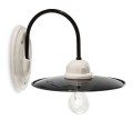 Lampa ścienna / kinkiet biało-czarny Ferroluce C001 B&W Retro