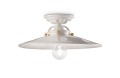 Lampa sufitowa ceramiczna Ferroluce C104 Smalto Bianco B&W Retro