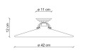 Lampa sufitowa Ferroluce C105 Smalto Bianco B&W Retro