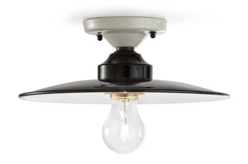 Lampa sufitowa ceramiczna Ferroluce C1613 B&W Retro
