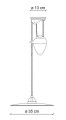 Lampa wisząca ceramiczna Ferroluce C1617 B&W Retro