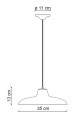 Lampa wisząca ceramiczna czarna Ferroluce C2330 Smalto Nero B&W Retro