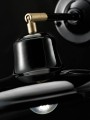 Kinkiet czarny ceramiczny Ferroluce C2332 Smalto Nero B&W Retro