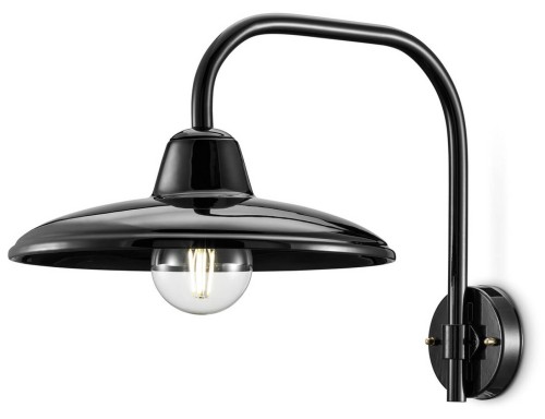 Kinkiet czarny ceramiczny Ferroluce C2337 Smalto Nero B&W Retro
