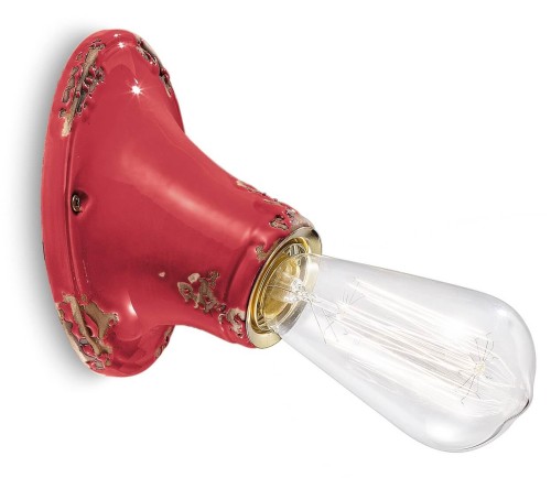 Lampa ścienna / kinkiet Ferroluce C115 Vintage Rosso Vintage Retro