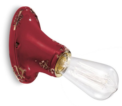 Lampa ścienna / kinkiet Ferroluce C115 Vintage Bordeaux Vintage Retro
