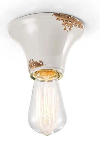 Lampa sufitowa Ferroluce C132 Vintage Bianco Vintage Retro