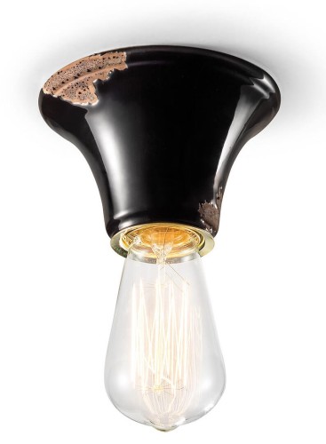 Lampa sufitowa Ferroluce C132 Vintage Nero Vintage Retro