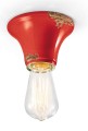 Lampa sufitowa Ferroluce C132 Vintage Rosso Vintage Retro