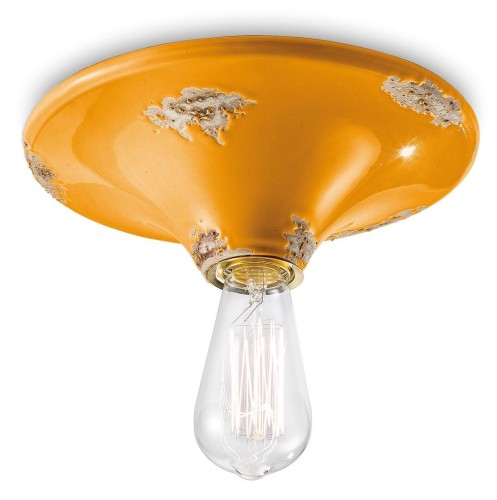 Plafon / Lampa sufitowa Ferroluce C134 Vintage Giallo Vintage Retro