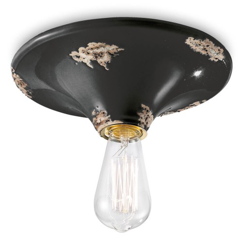 Plafon / Lampa sufitowa Ferroluce C134 Vintage Nero Vintage Retro