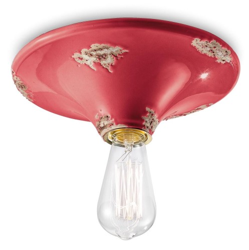Plafon / Lampa sufitowa Ferroluce C134 Vintage Rosso Vintage Retro