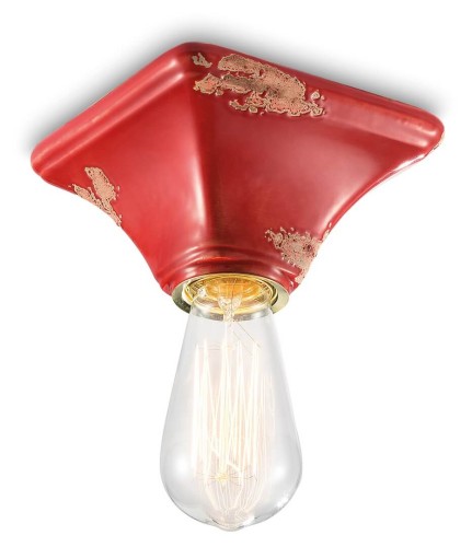 Plafon / lampa sufitowa Ferroluce C135 Vintage Rosso Vintage Retro
