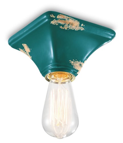 Plafon / lampa sufitowa Ferroluce C135 Vintage Verde Vintage Retro