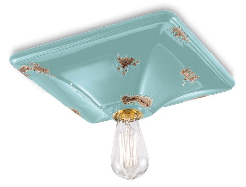 Plafon / lampa sufitowa Ferroluce C136 Vintage Azzurro Vintage Retro