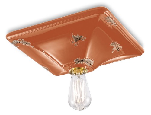 Plafon / lampa sufitowa Ferroluce C136 Vintage Arancio Vintage Retro
