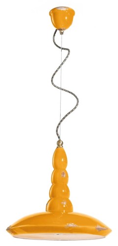 Lampa wisząca Ferroluce C1410 Vintage Giallo Vintage Retro