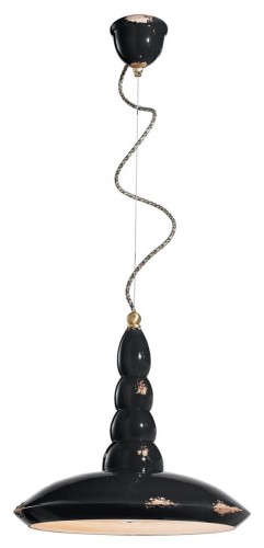 Lampa wisząca Ferroluce C1410 Vintage Nero Vintage Retro