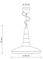 Lampa wisząca Ferroluce C1410 Vintage Nero Vintage Retro