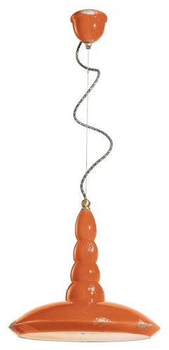 Lampa wisząca Ferroluce C1410 Vintage Arancio Vintage Retro