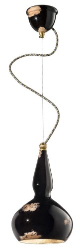 Lampa wisząca czarna Ferroluce C1413 Vintage Nero Vintage Retro