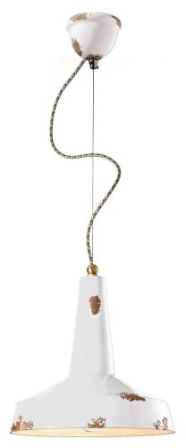 Lampa wisząca Ferroluce C1417 Vintage Bianco Vintage Retro