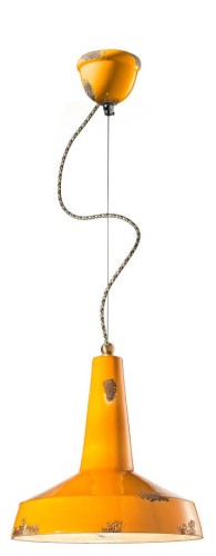 Lampa wisząca Ferroluce C1417 Vintage Giallo Vintage Retro