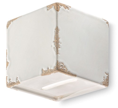 Lampa ścienna – halogen Lampa Ferroluce C1419 Vintage Bianco Vintage Retro
