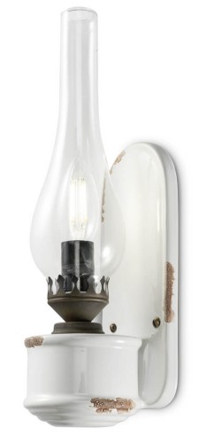 Kinkiet / Lampa ścienna Ferroluce C146 Vintage Bianco Vintage Retro