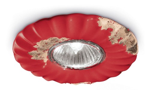 Oprawa Stropowa / Lampa sufitowa Ferroluce C480 Vintage Rosso Vintage Retro