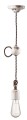Lampa wisząca Ferroluce C660-1 Vintage Bianco Vintage Retro