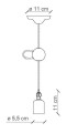 Lampa wisząca Ferroluce C660-1 Vintage Bianco Vintage Retro