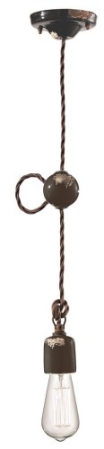 Lampa wisząca Ferroluce C660-1 Vintage Nero Vintage Retro